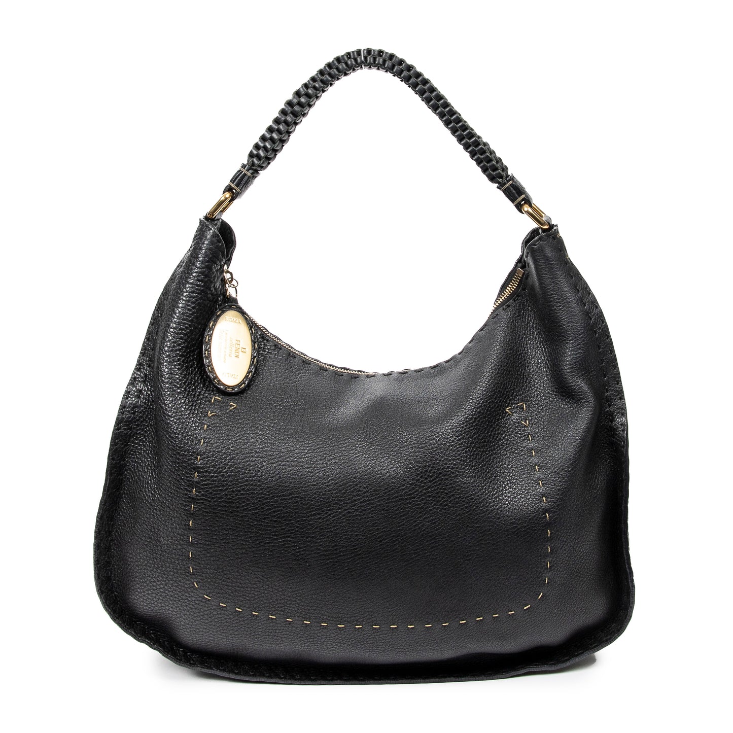 Fendi 芬迪單肩包: Large Selleria Braided Hobo