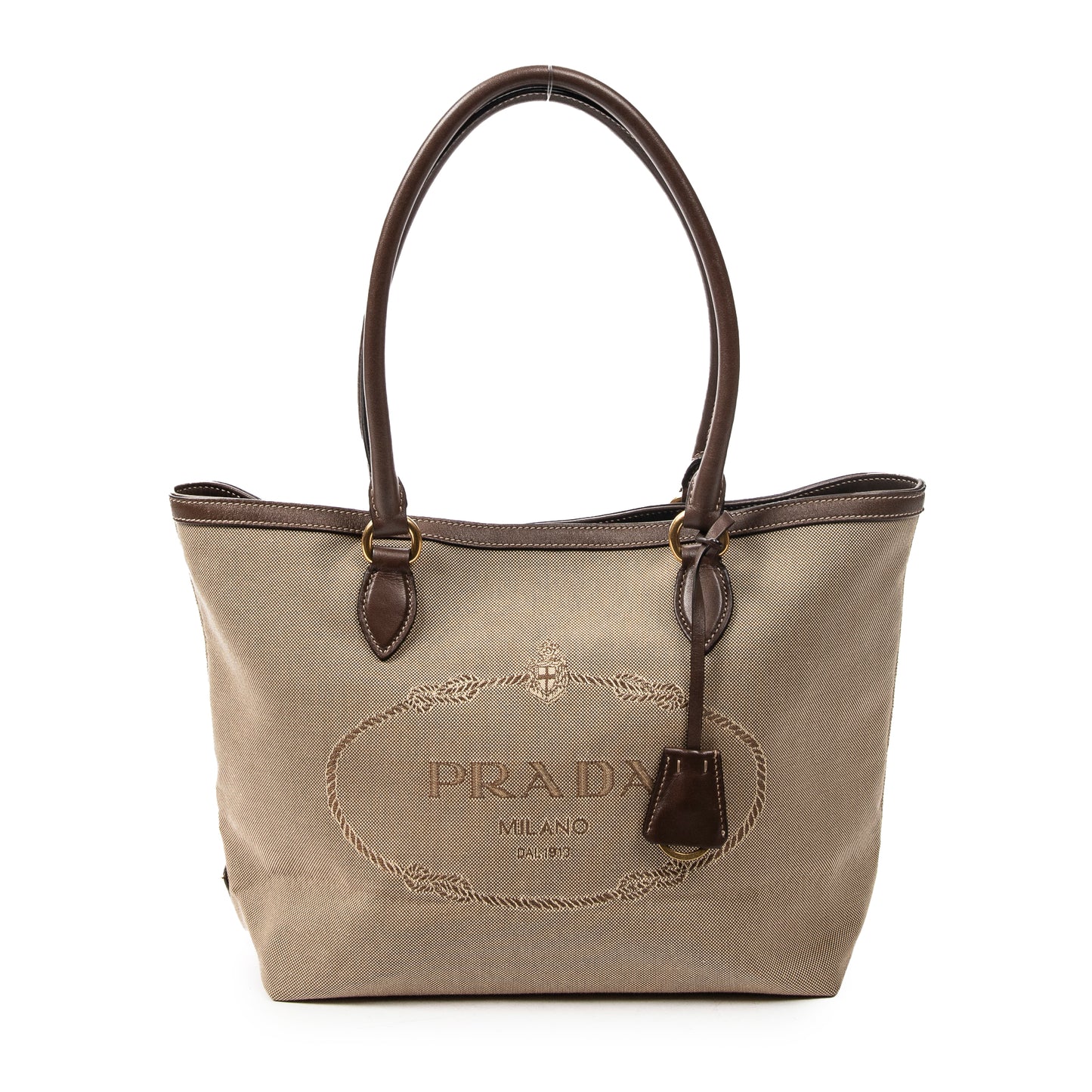 Prada 普拉達單肩包: 經典款 Jacquard Tote