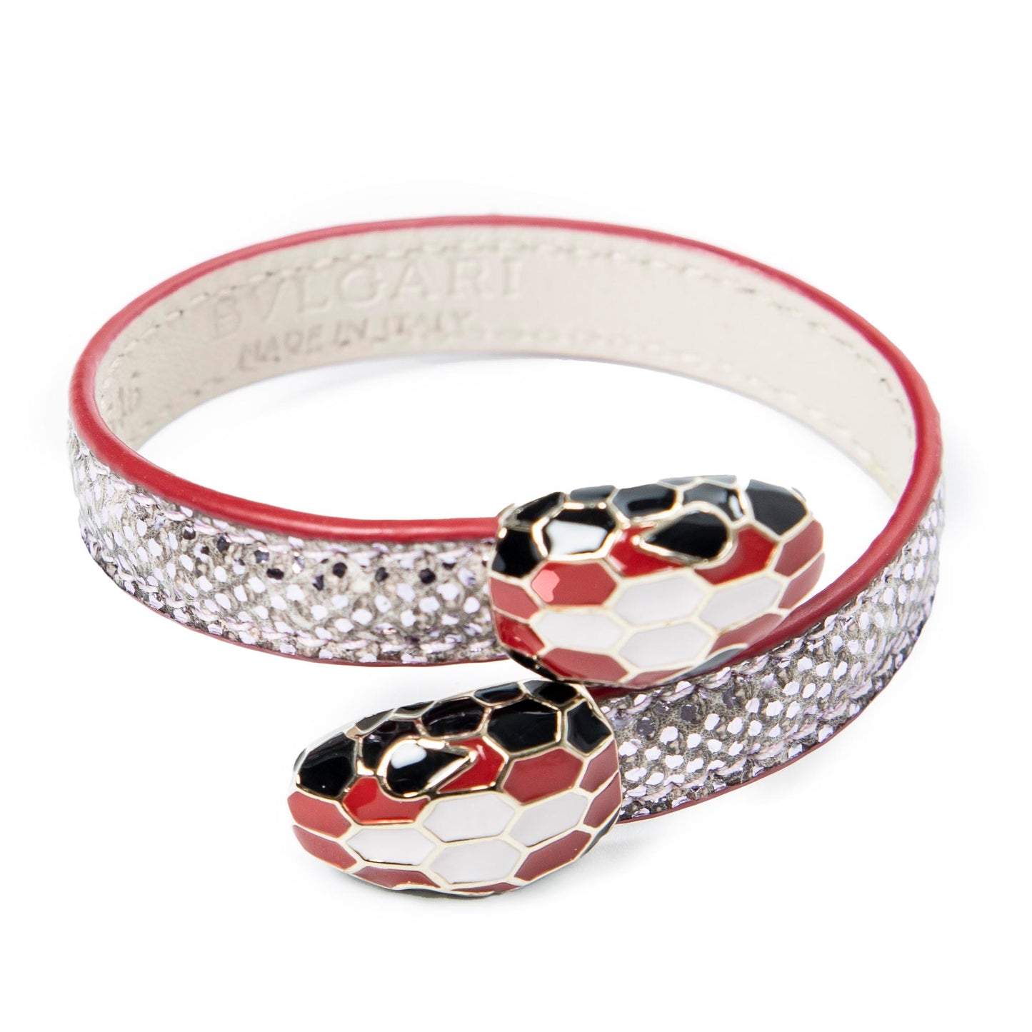 BVLGARI 寶格麗手鐲: Serpenti Forever 埃及豔后皮革手鍊