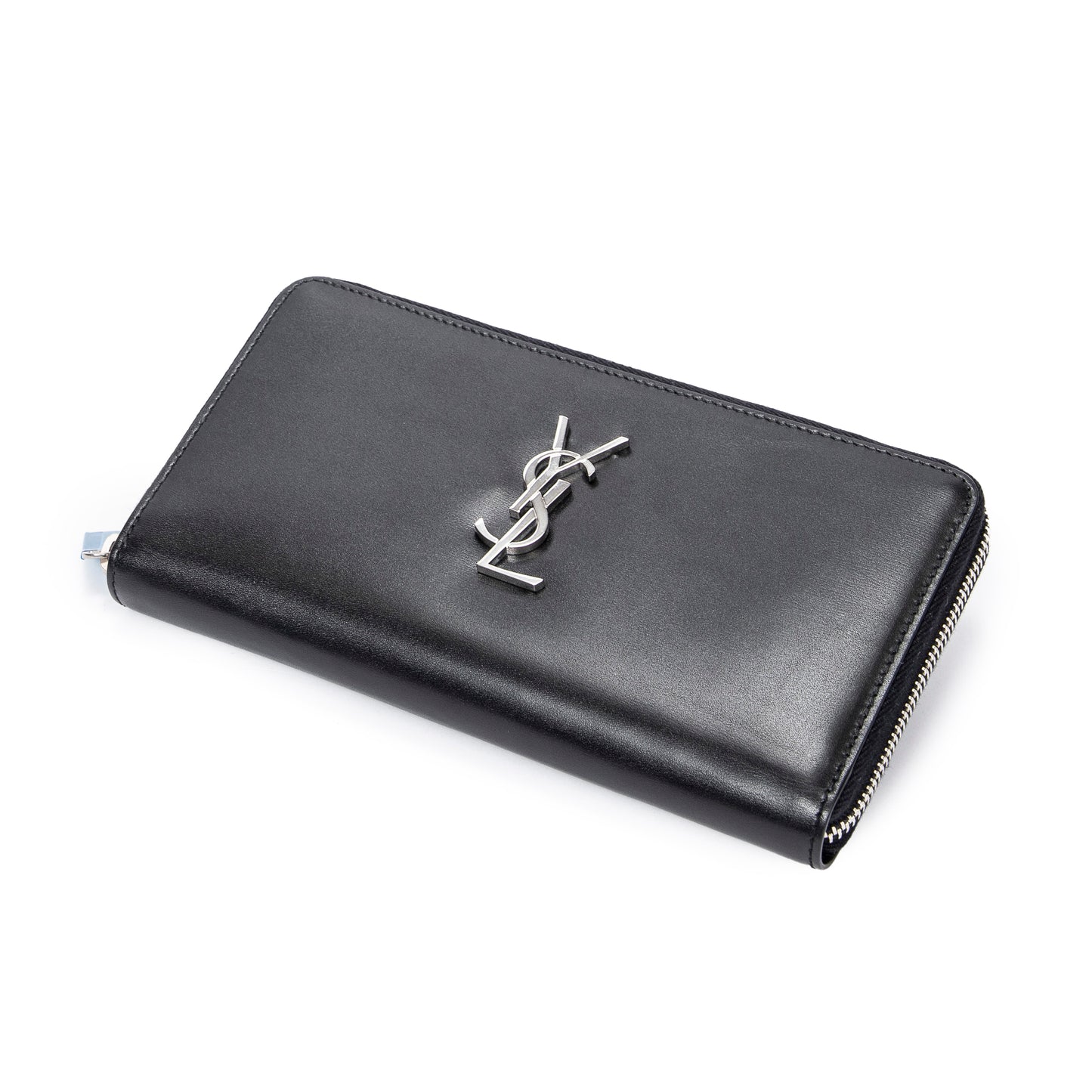 Yves Saint Laurent 聖羅蘭錢包: 正面徽標全拉鍊錢包
