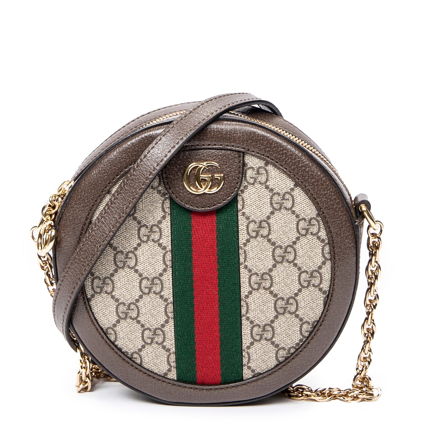 Gucci古馳單肩包: GG Ophidia Web Mini Round Crossbody