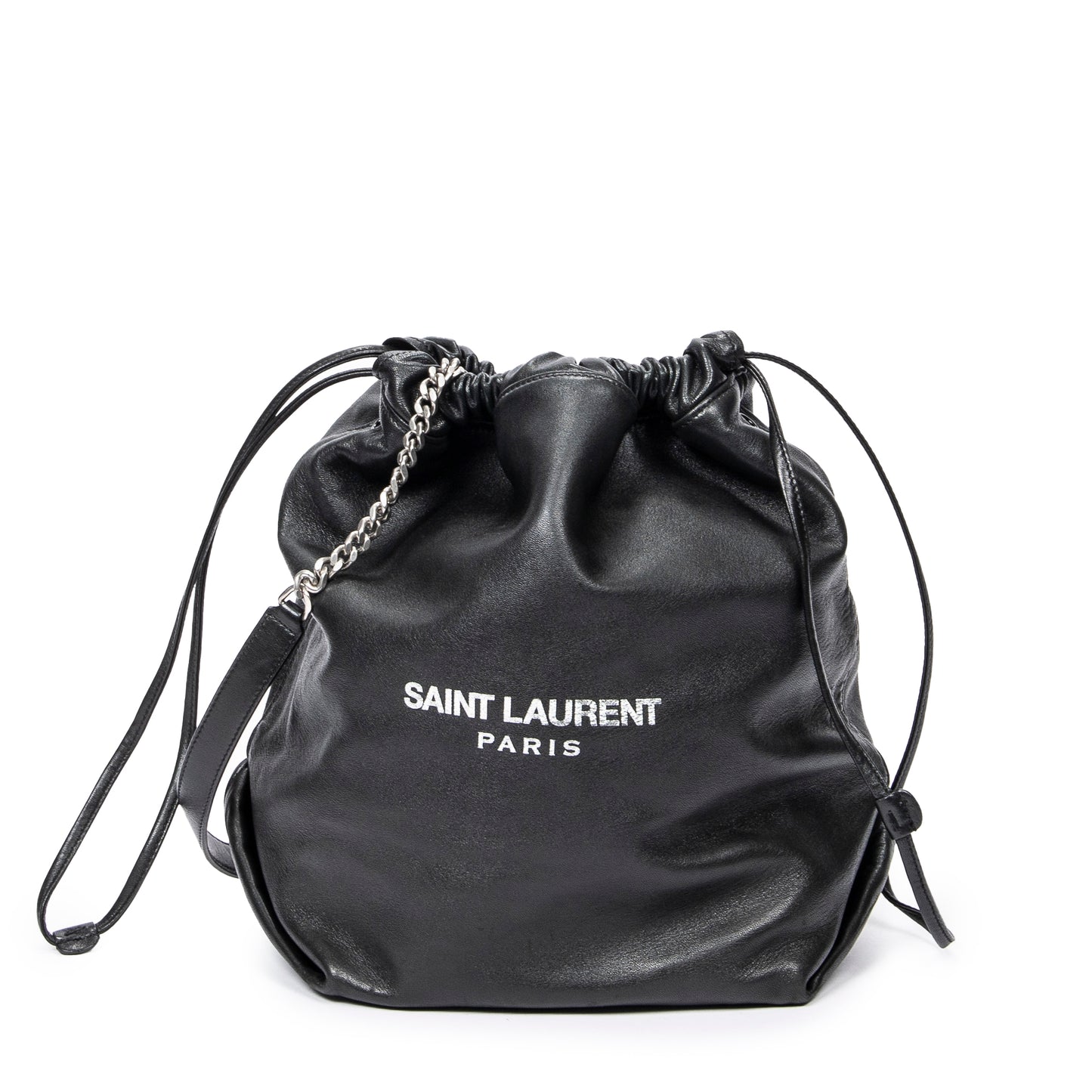 Yves Saint Laurent 聖羅蘭單肩包: 泰迪抽繩水桶包
