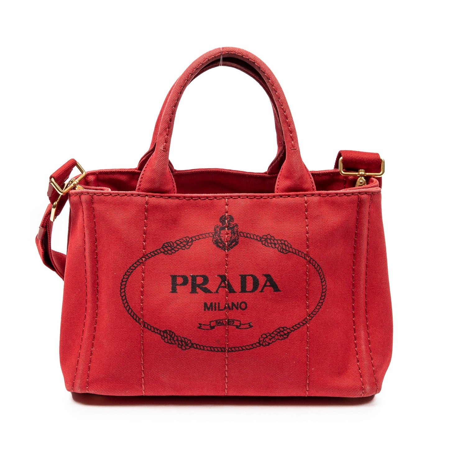 Prada 普拉達單肩包: 經典款 Small Canapa Tote