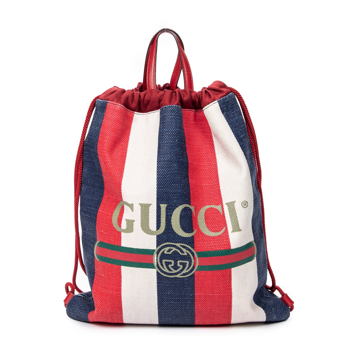 Gucci 古馳後背包: Web 徽標抽繩背包