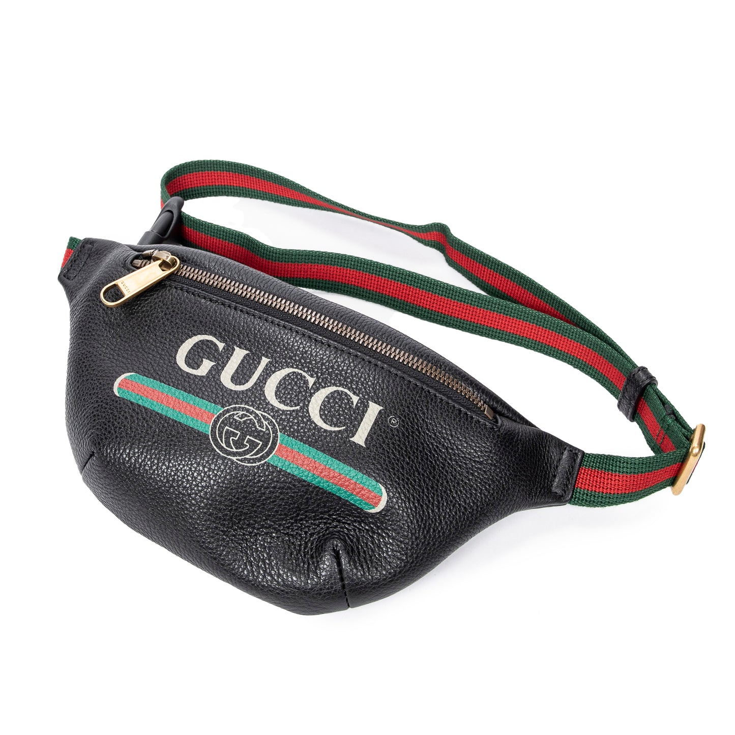 Gucci 古馳單肩包: 徽標印花織帶腰包
