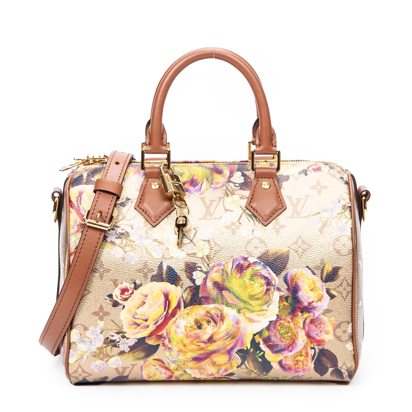 Louis Vuitton路易威登單肩包: 全球限量款 "Nicolas Ghesquiere Flower Garden" Speedy 25