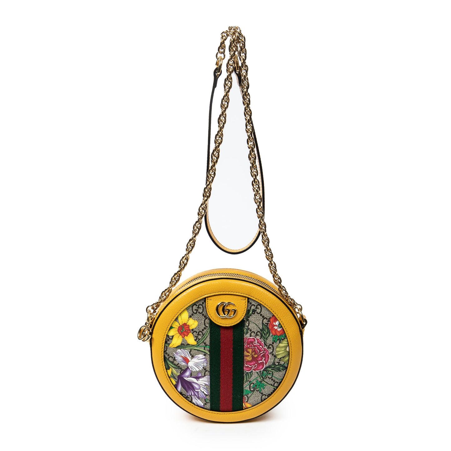 Gucci古馳單肩包: Ophidia Web Mini Round Crossbody