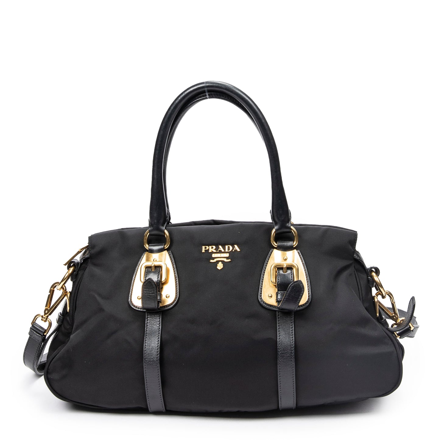 Prada 普拉達單肩包: 多種用途尼龍 Bauletto 包