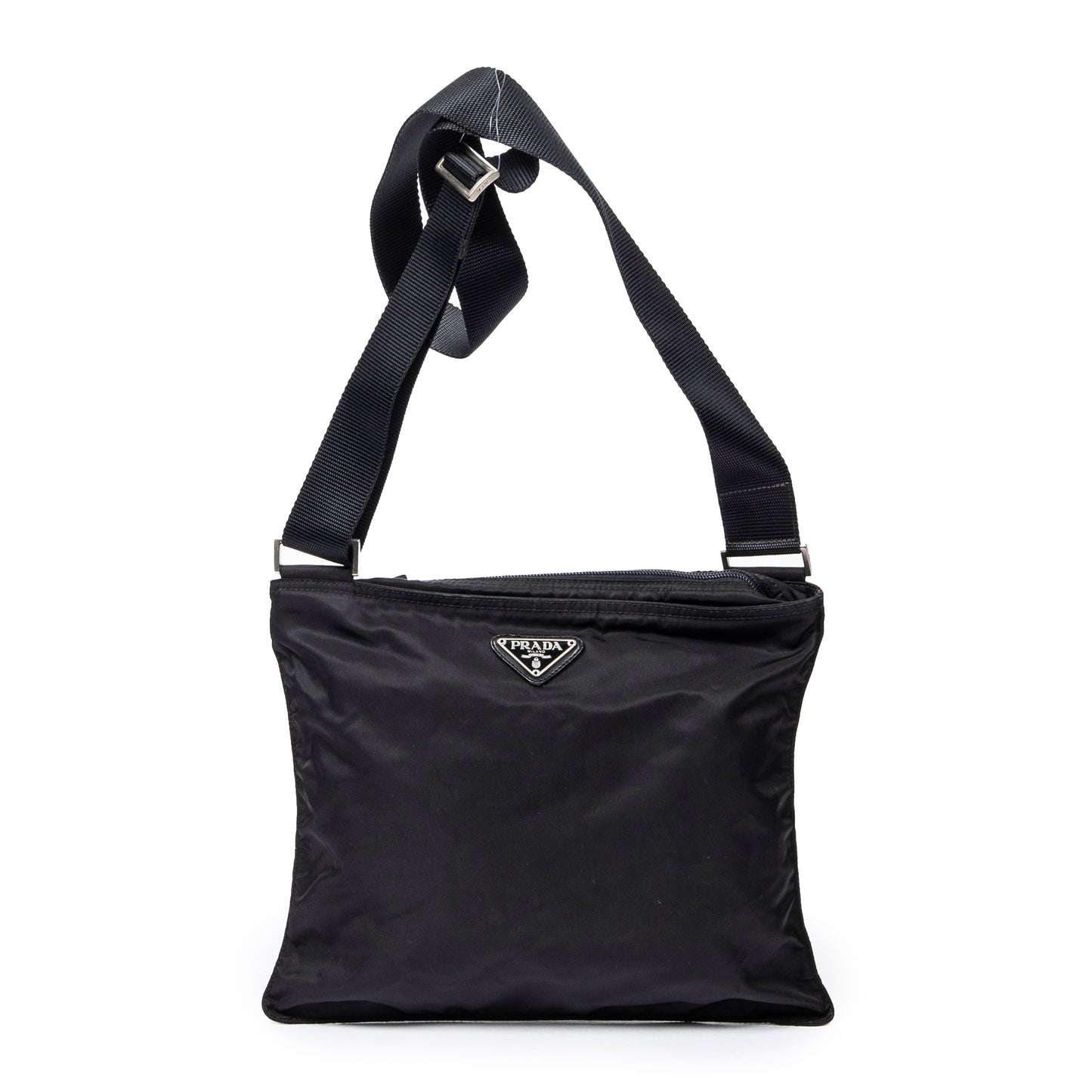 Prada 普拉達單肩包: Square Flat Zip Messenger