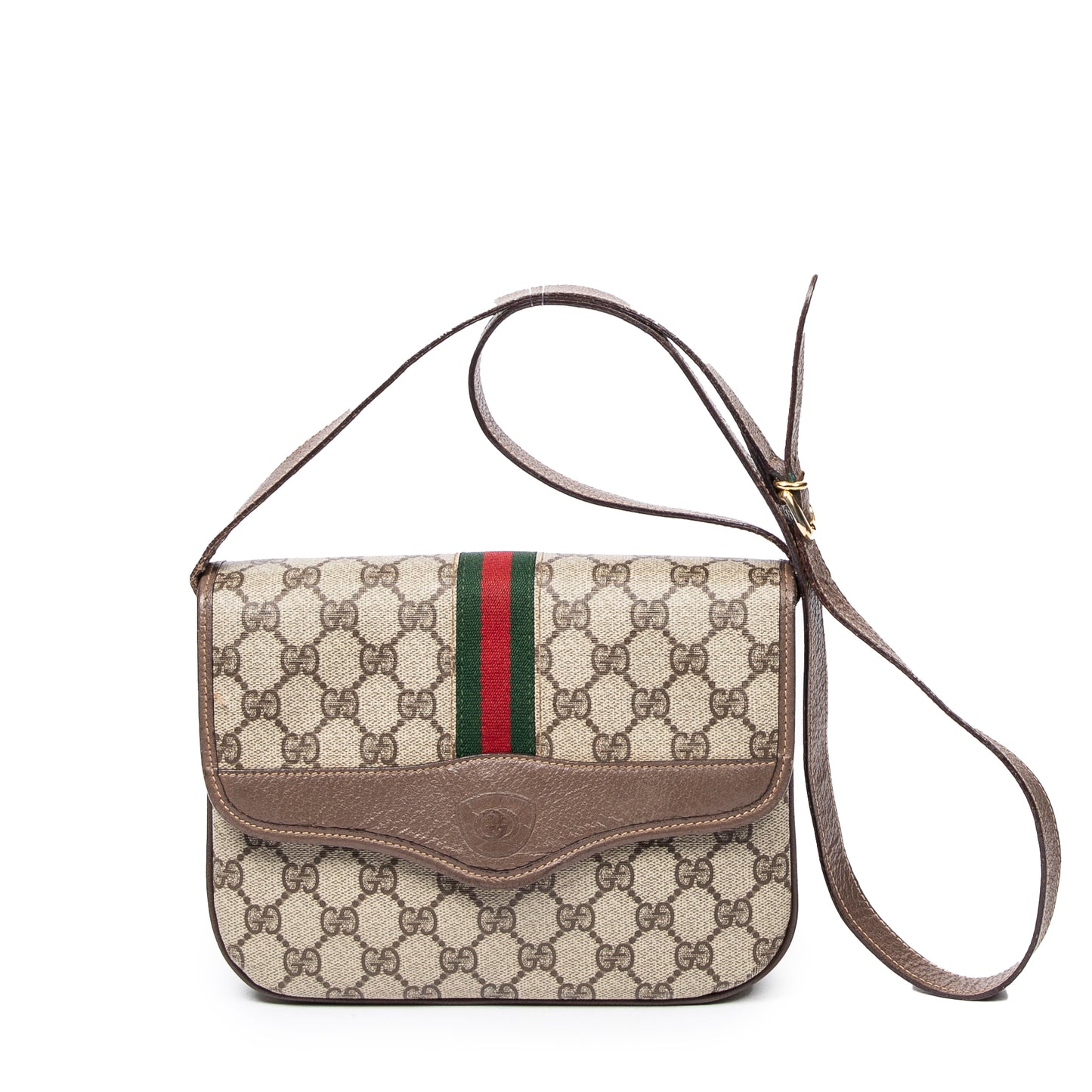 Gucci 古馳單肩包: Vintage Web Flap Crossbody