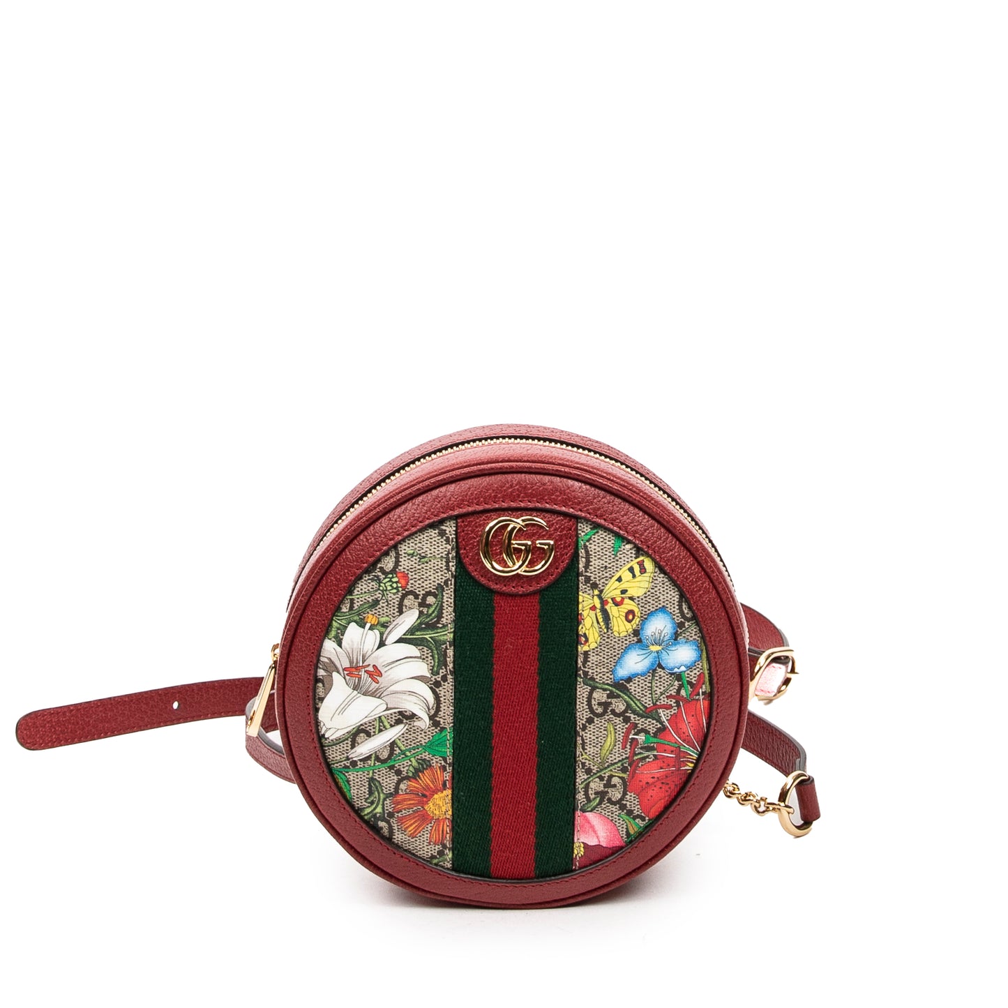 Gucci古馳後背包: Ophidia Blooms Round Mini Backpack