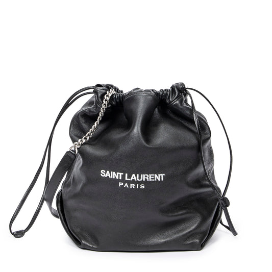 Yves Saint Laurent 聖羅蘭單肩包: 泰迪抽繩水桶包