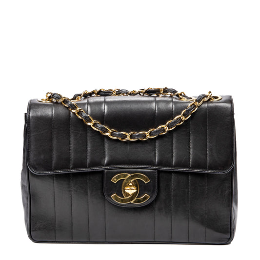 Chanel 香奈兒單肩包: Jumbo Vertical Classic Flap