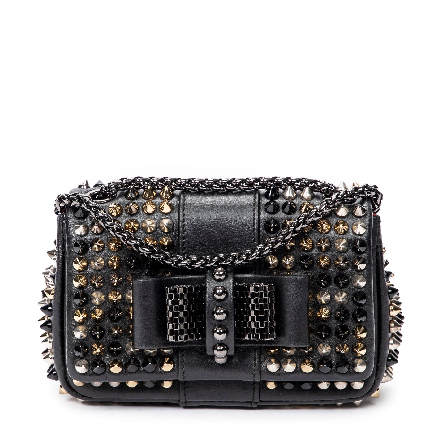 CHRISTIAN LOUBOUTIN 克里斯提·魯布托單肩包: 迷你鉚釘 Sweet Charity 斜挎包