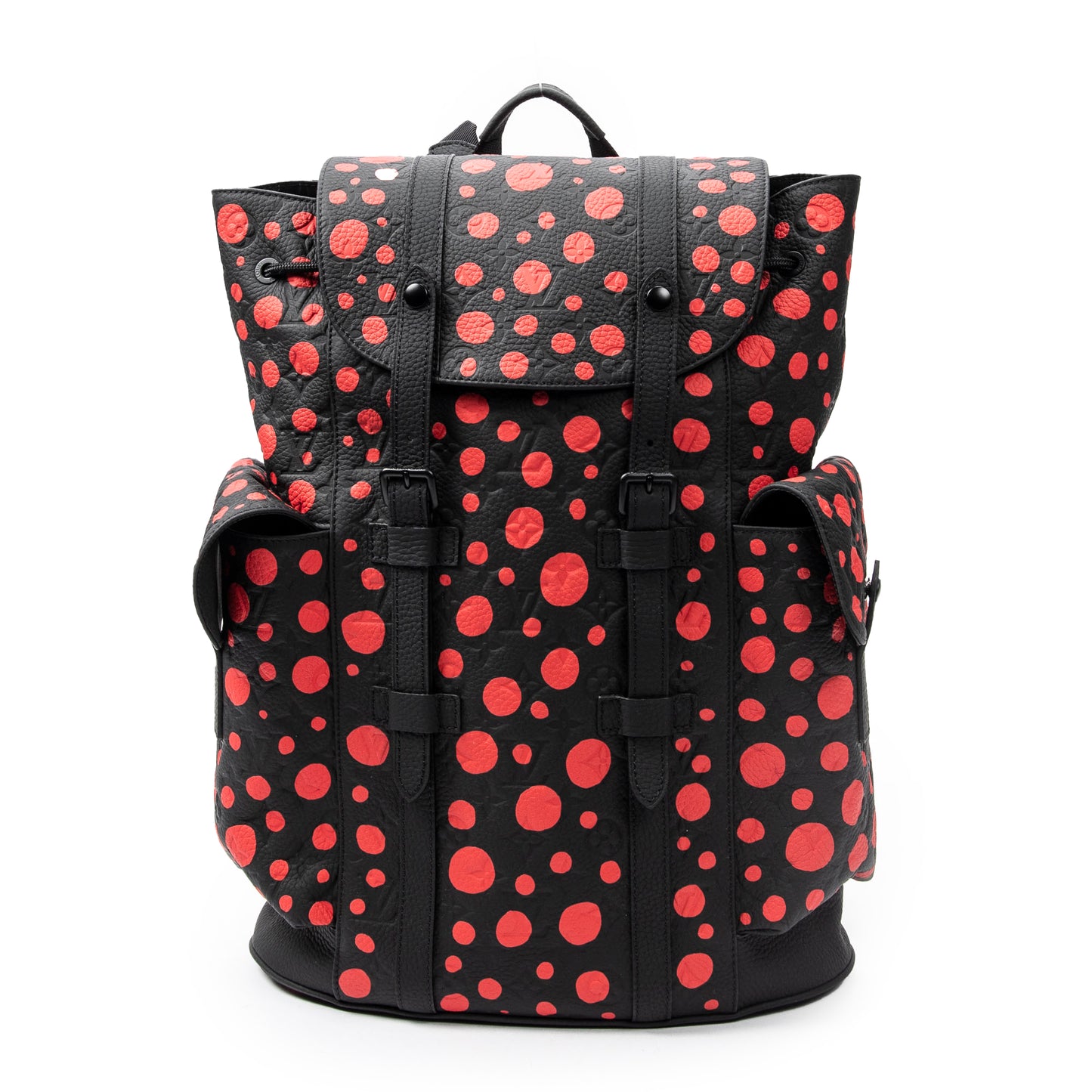 Louis Vuitton路易威登後背包: 全球限量款 " 2023 Yayoi Kusama" LV x YK Christopher MM