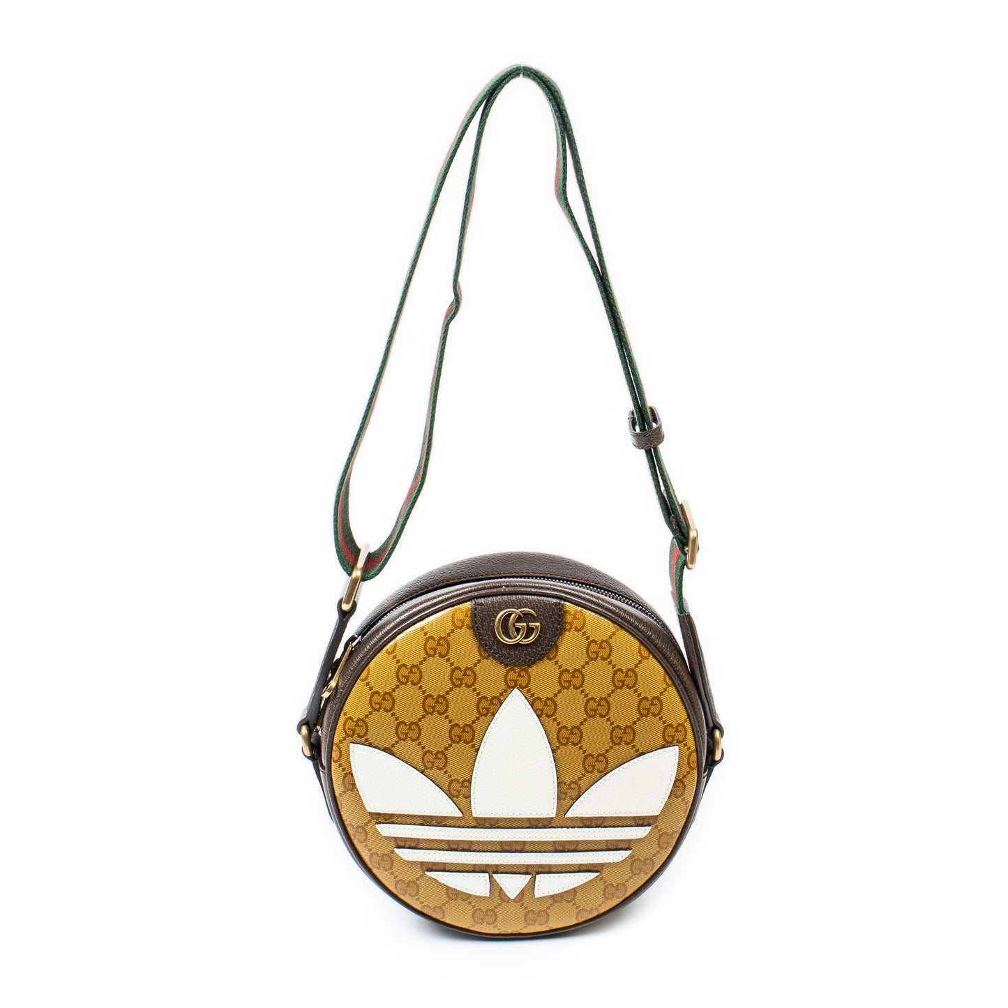 Gucci古馳單肩包: 全球限量款 "Gucci x Adidas" Round Ophidia Crossbody